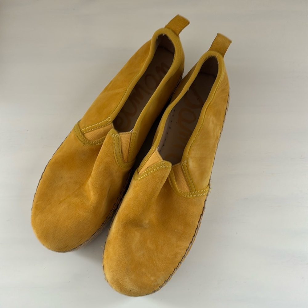 Sam Edelman Yellow Espadrille Sandals, Size 8.5